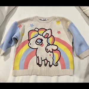Girls Miu Miu Pegasus sweater . Approximately a size 8 .